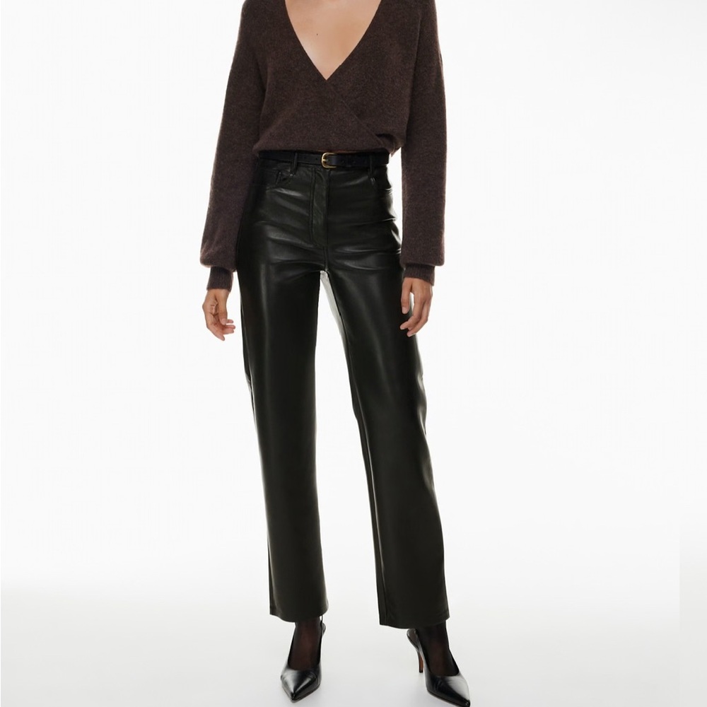 Wilfred Leather Straight Leg Pants